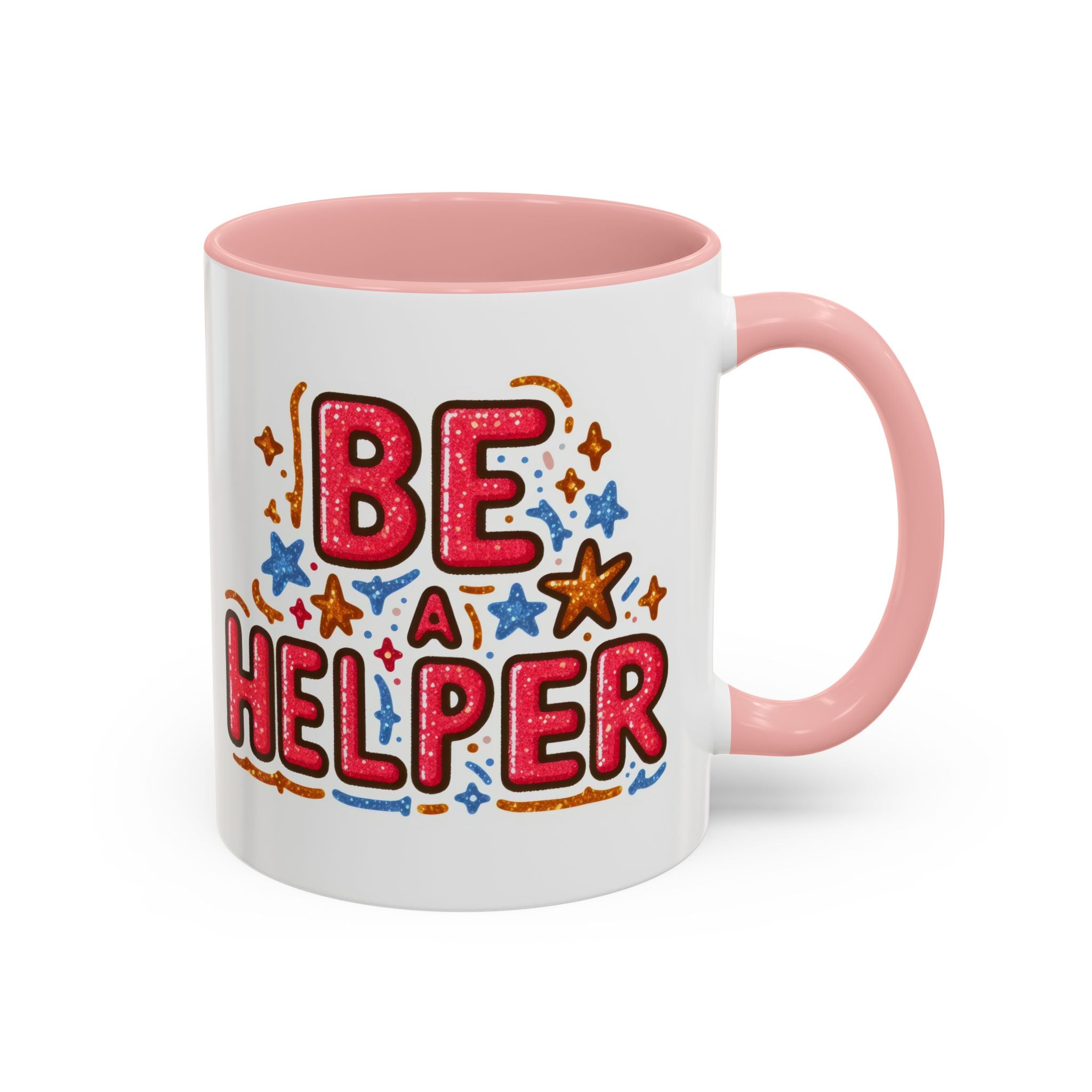 Be a Helper Accent Coffee Mug — Inspirational Teacher & Volunteer Gift (11/15oz)