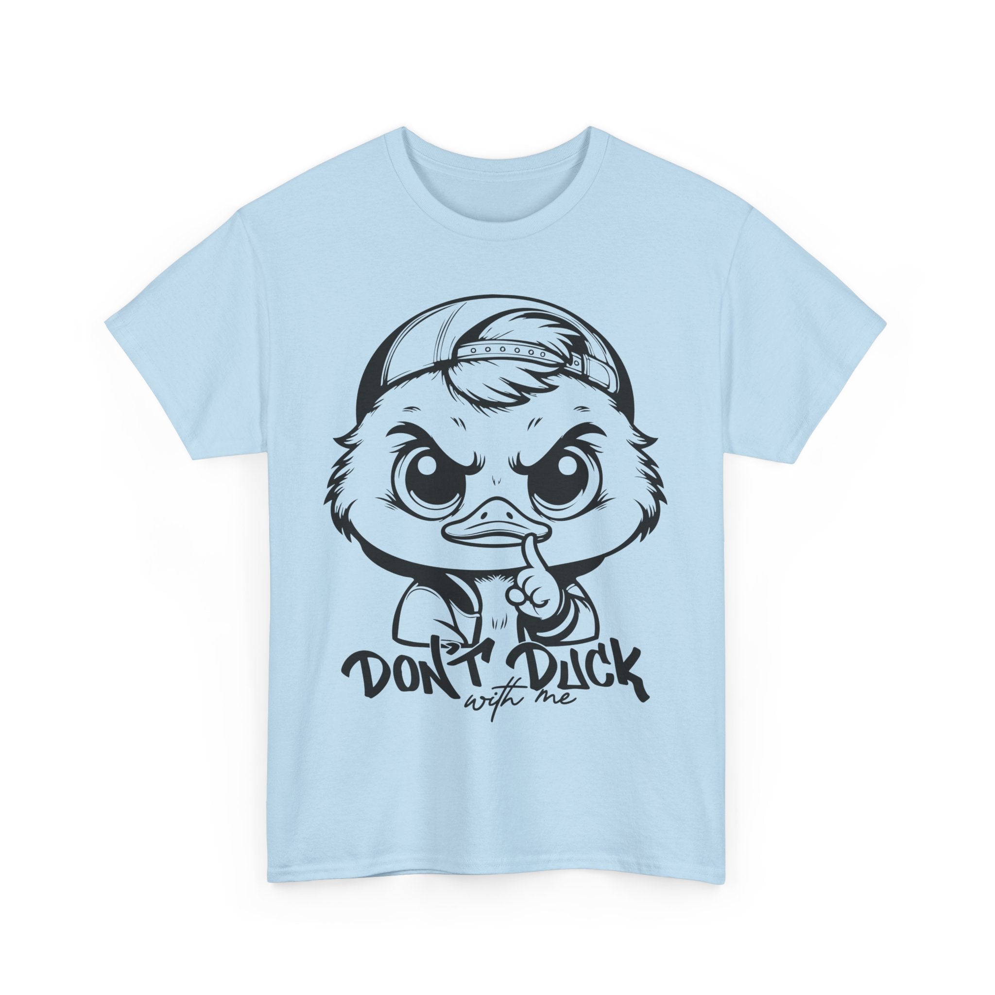 Don't Duck With Me Unisex Heavy Cotton Tee - Fun Cartoon Design Perfect for Casual Days
