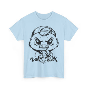 Don't Duck With Me Unisex Heavy Cotton Tee - Fun Cartoon Design Perfect for Casual Days