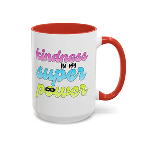 Kindness Superpower Coffee Mug, Inspirational Gift for Friends, Motivational Work Mug, Cute Drinkware for All Occasions, Unique