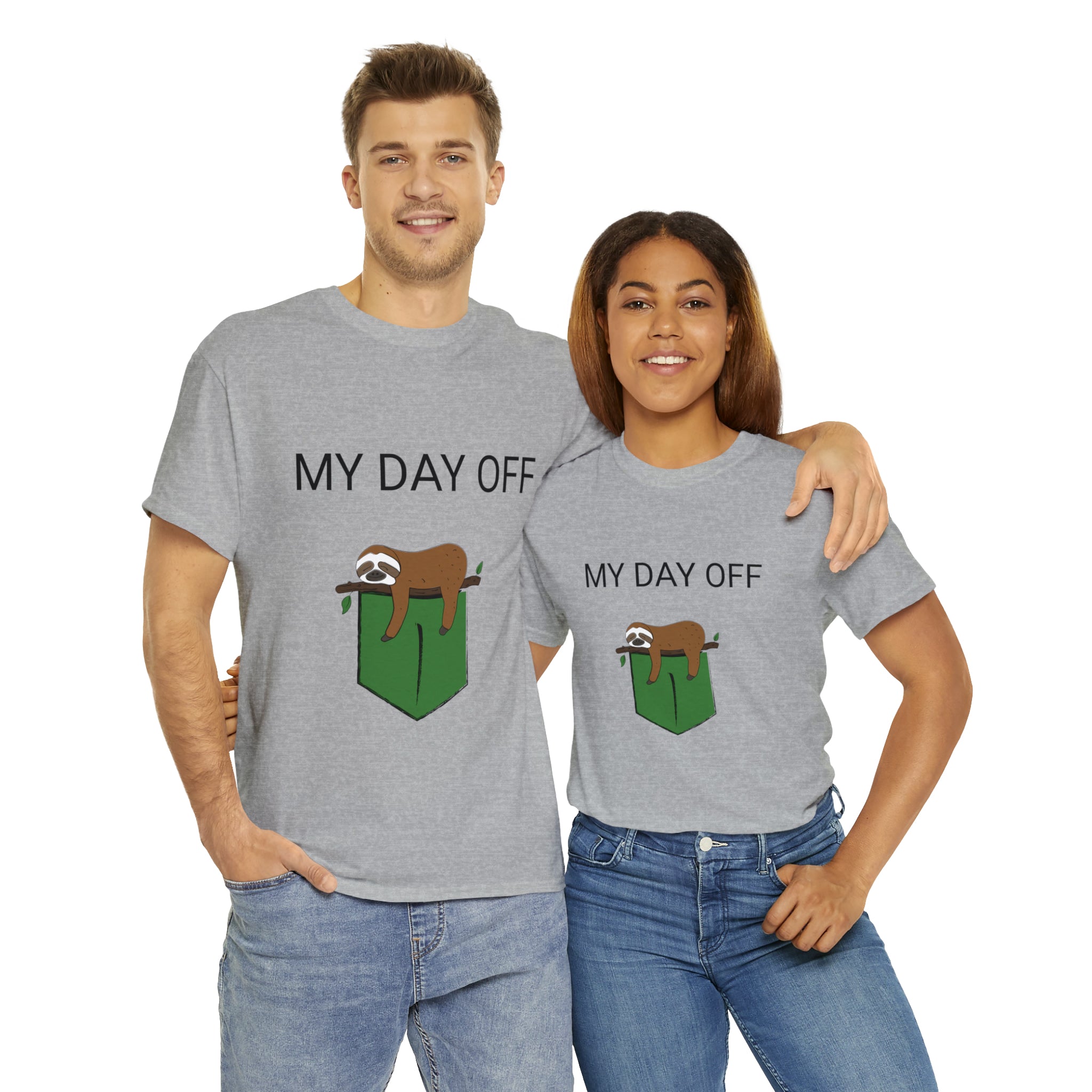 Lazy my day off  Unisex Heavy Cotton Tee funny humor t shirt for men and women