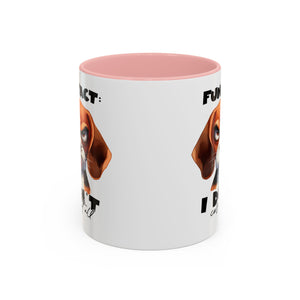 Funny Dog Accent Coffee Mug - Beagle Lover Gift, Pet Owner Present, Unique Animal Mug, Quirky Home Decor, Fun Fact Design