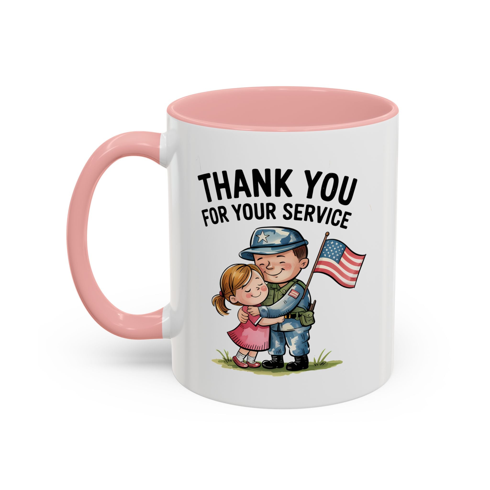 Thank You for Your Service Coffee Mug - 11oz & 15oz Accent Mugs for Veterans Appreciation