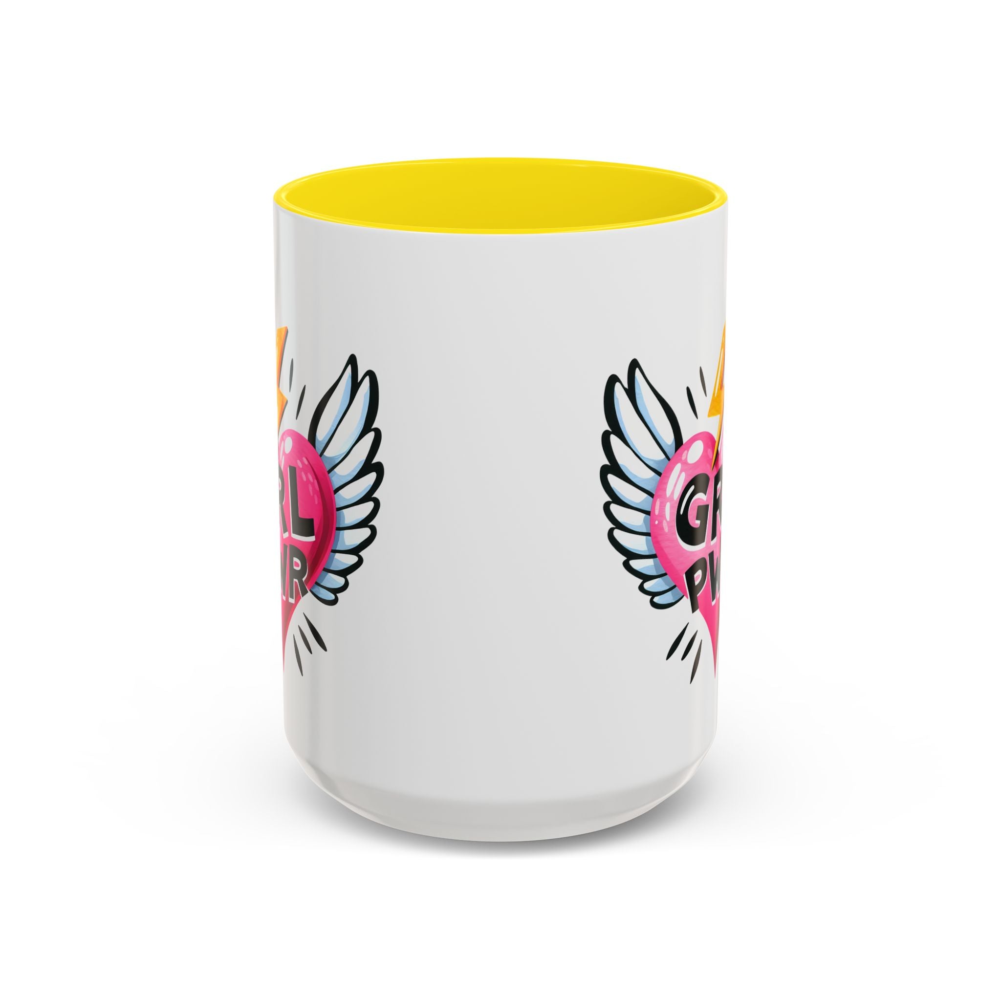 Empowering Heart Coffee Mug | Inspirational Gift for Women, GRL PWR Mug, Cute Kitchen Decor, Unique Friendship Gift, Motivational Coffee Cup