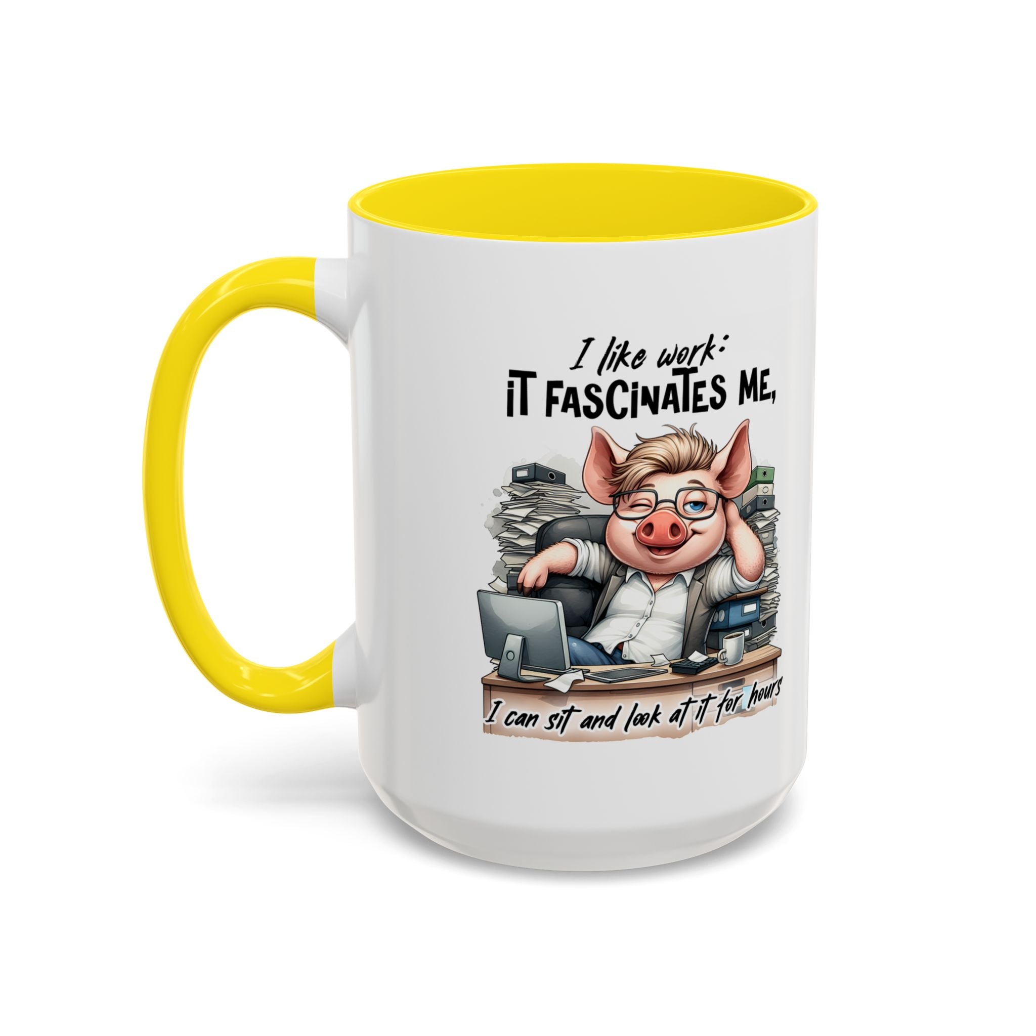 Whimsical Pig Coffee Mug, Funny Gift for Animal Lovers, Unique Office Mug, Cute Coffee Cup, Perfect for Birthdays, Holidays
