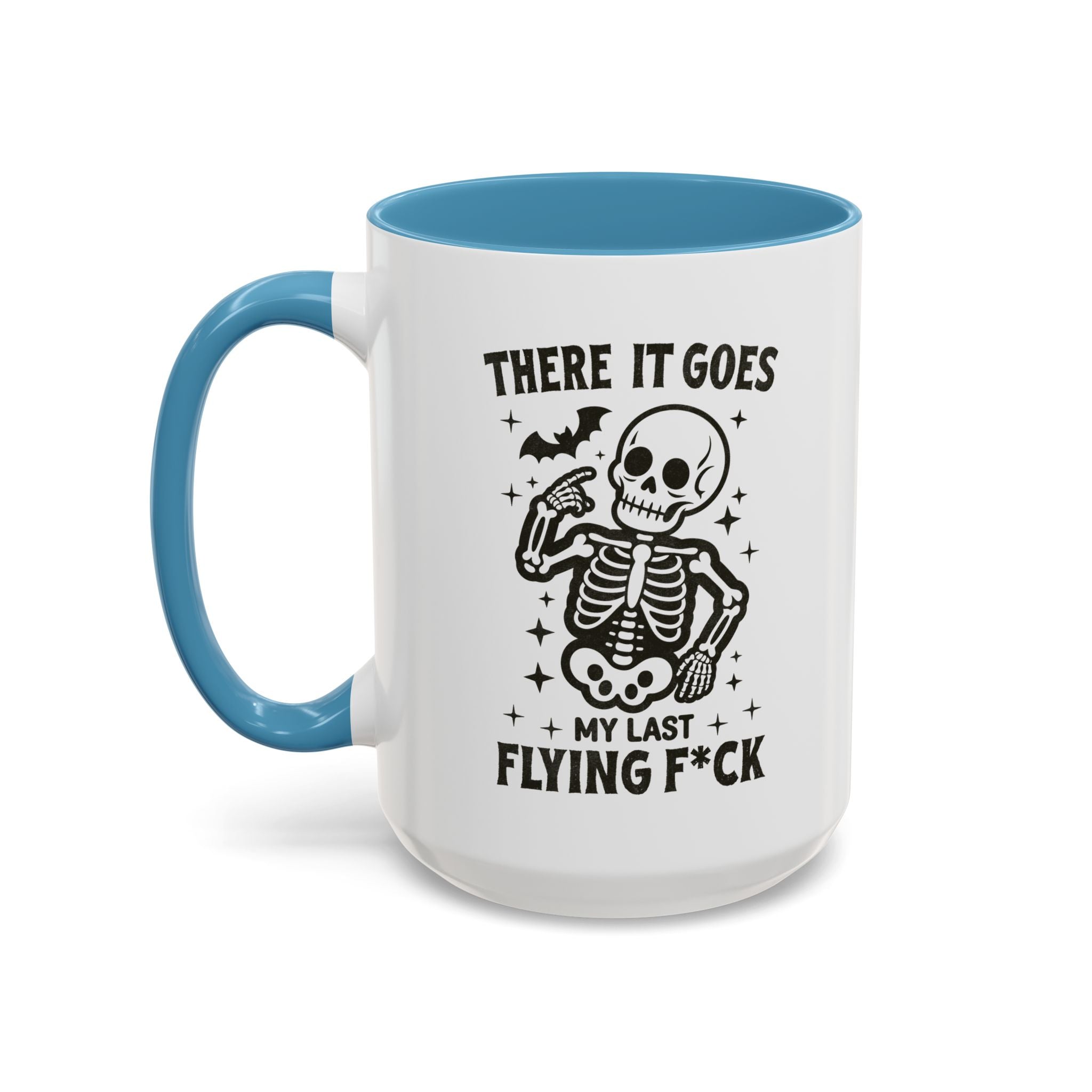 There It Goes Skeleton Coffee Mug – 'My Last Flying F*ck' Funny Gothic Accent Mug (11/15oz)