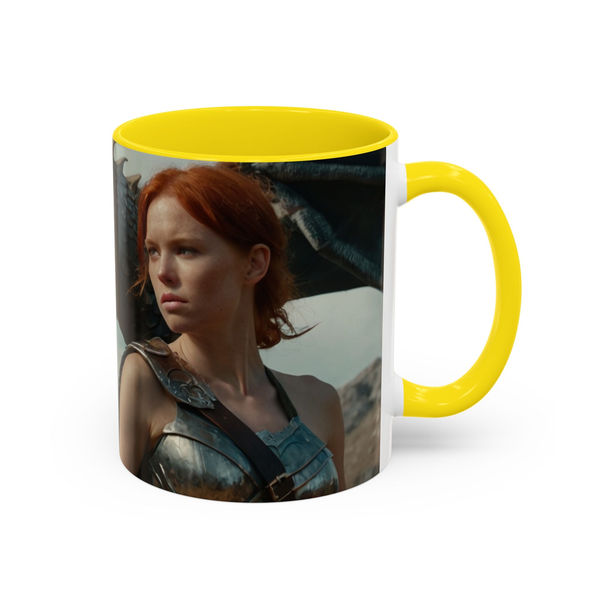 Dragon warrior Fantasy-Themed Accent Coffee Mug gothic