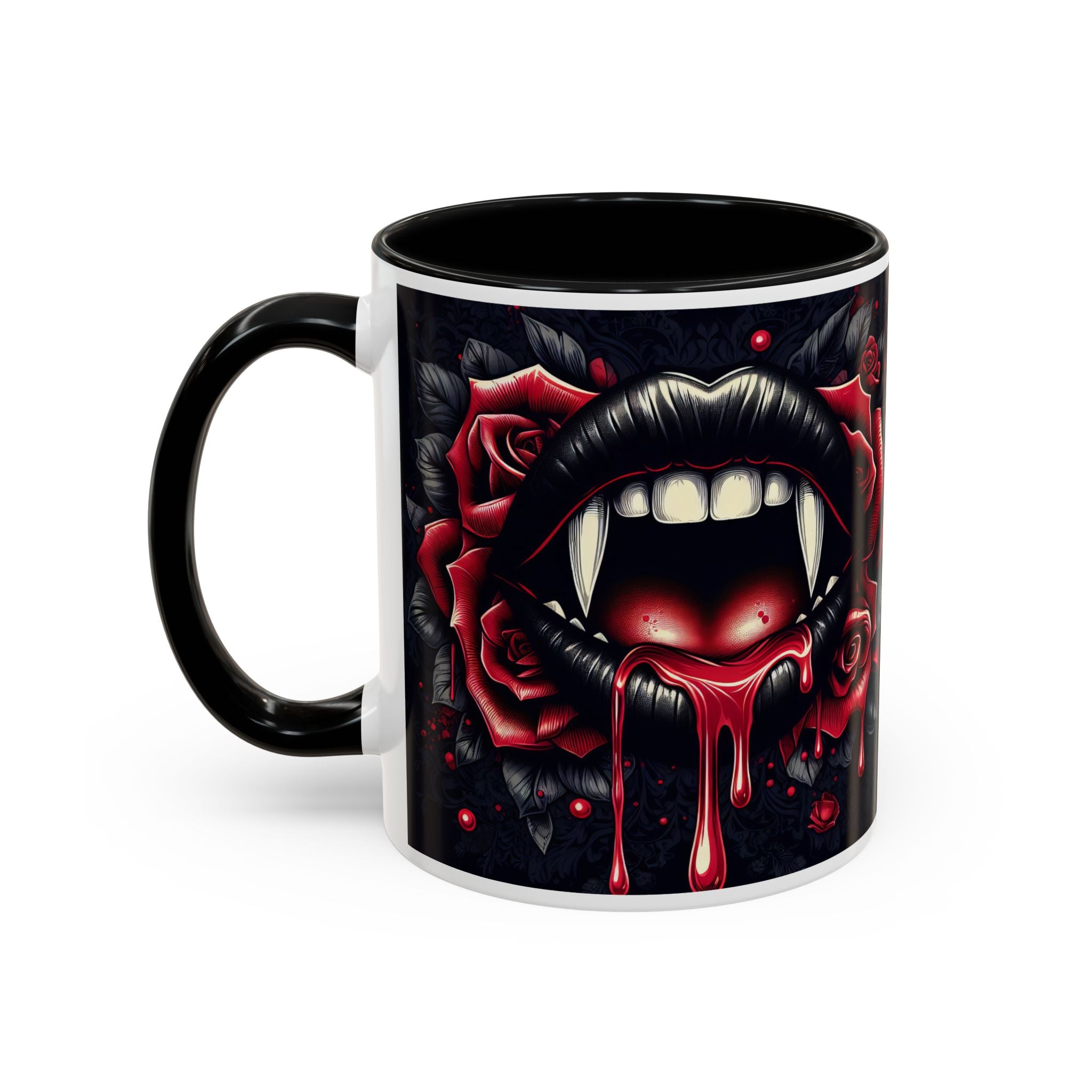 Gothic Vampire Rose Coffee Mug | Perfect for Halloween, Unique Gift, Dark Aesthetic, Gothic Decor, Horror Collectible