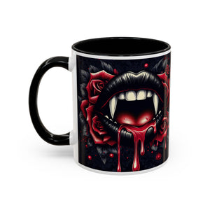 Gothic Vampire Rose Coffee Mug | Perfect for Halloween, Unique Gift, Dark Aesthetic, Gothic Decor, Horror Collectible