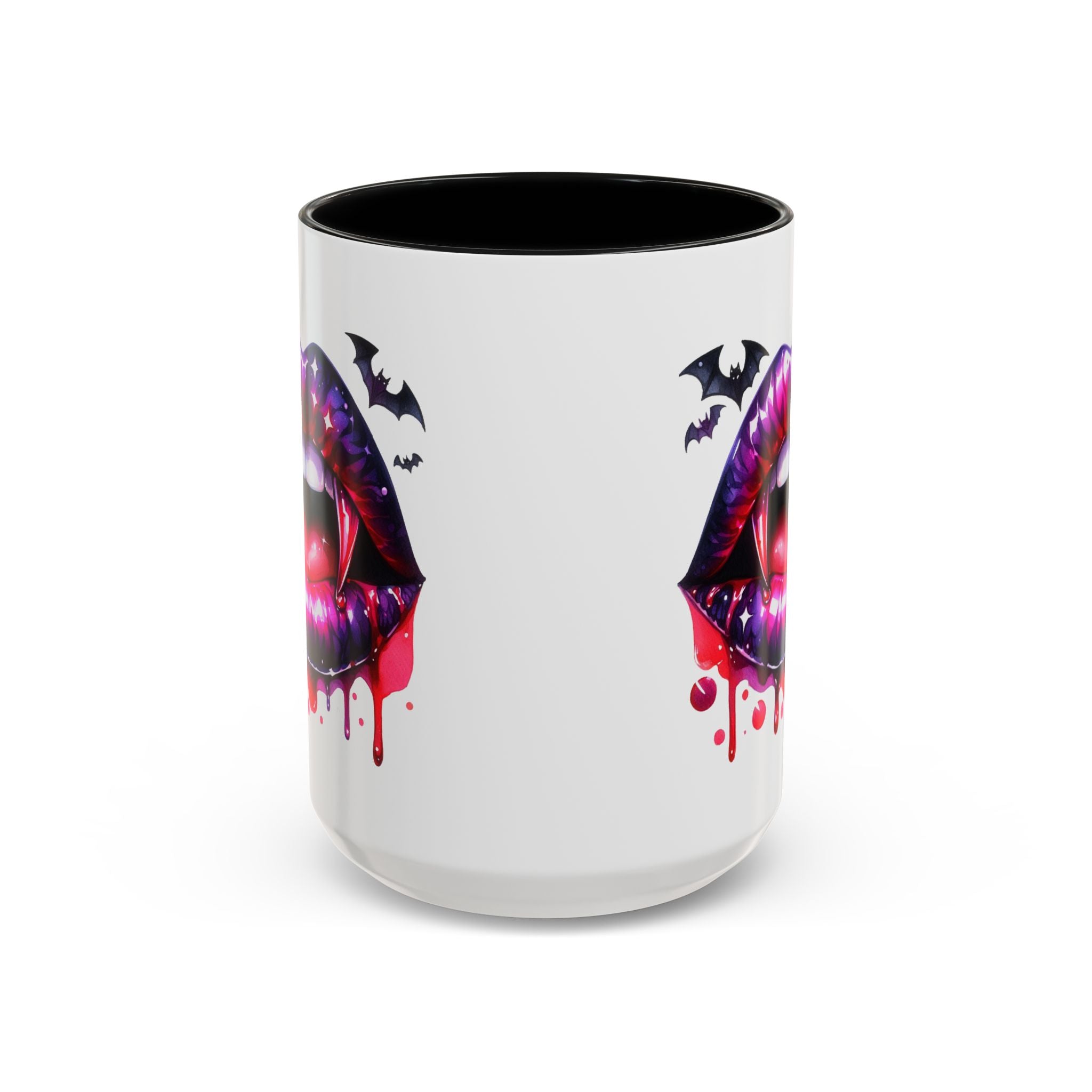 Gothic Vampire Coffee Mug, Halloween Mug, Dark Aesthetic, bats, Spooky Home Decor, Unique Coffee Cup