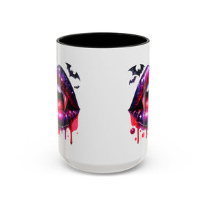 Gothic Vampire Coffee Mug, Halloween Mug, Dark Aesthetic, bats, Spooky Home Decor, Unique Coffee Cup