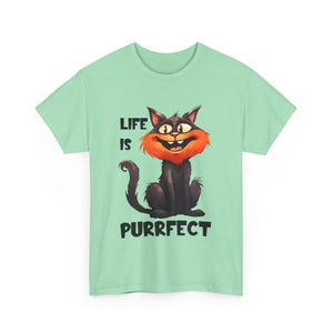 Purrfect Cat Tee, Cute Cat Lover Shirt, Fun Unisex Cotton Top, Gifts for Cat Owners, Funny Pet T-Shirt, Birthday Gift Idea