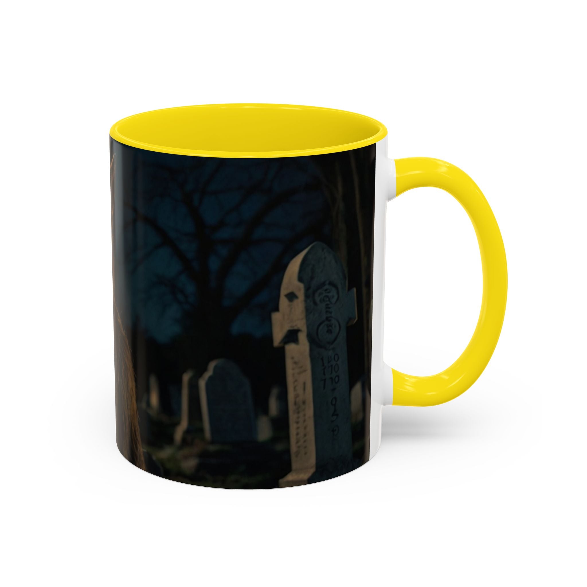 halloween werewolf full moon growl Howling Wolf Accent Coffee Mug - 11 & 15oz