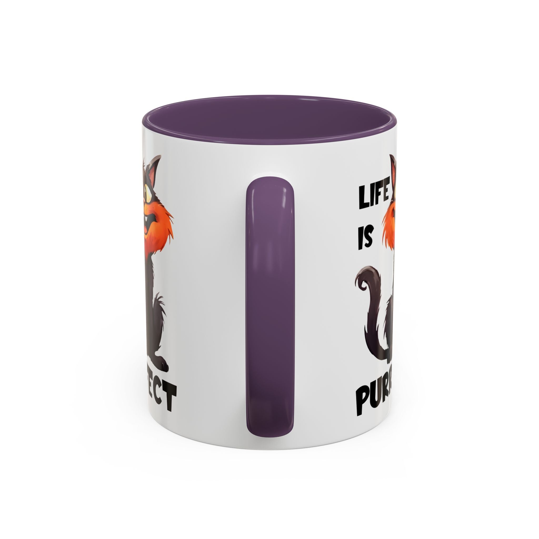 Purrfect Cat Accent Coffee Mug, Cat Lover Gift, Funny Drinkware, Cute Kitchen Accessory, Pet Owner Mug, Unique Gift Idea