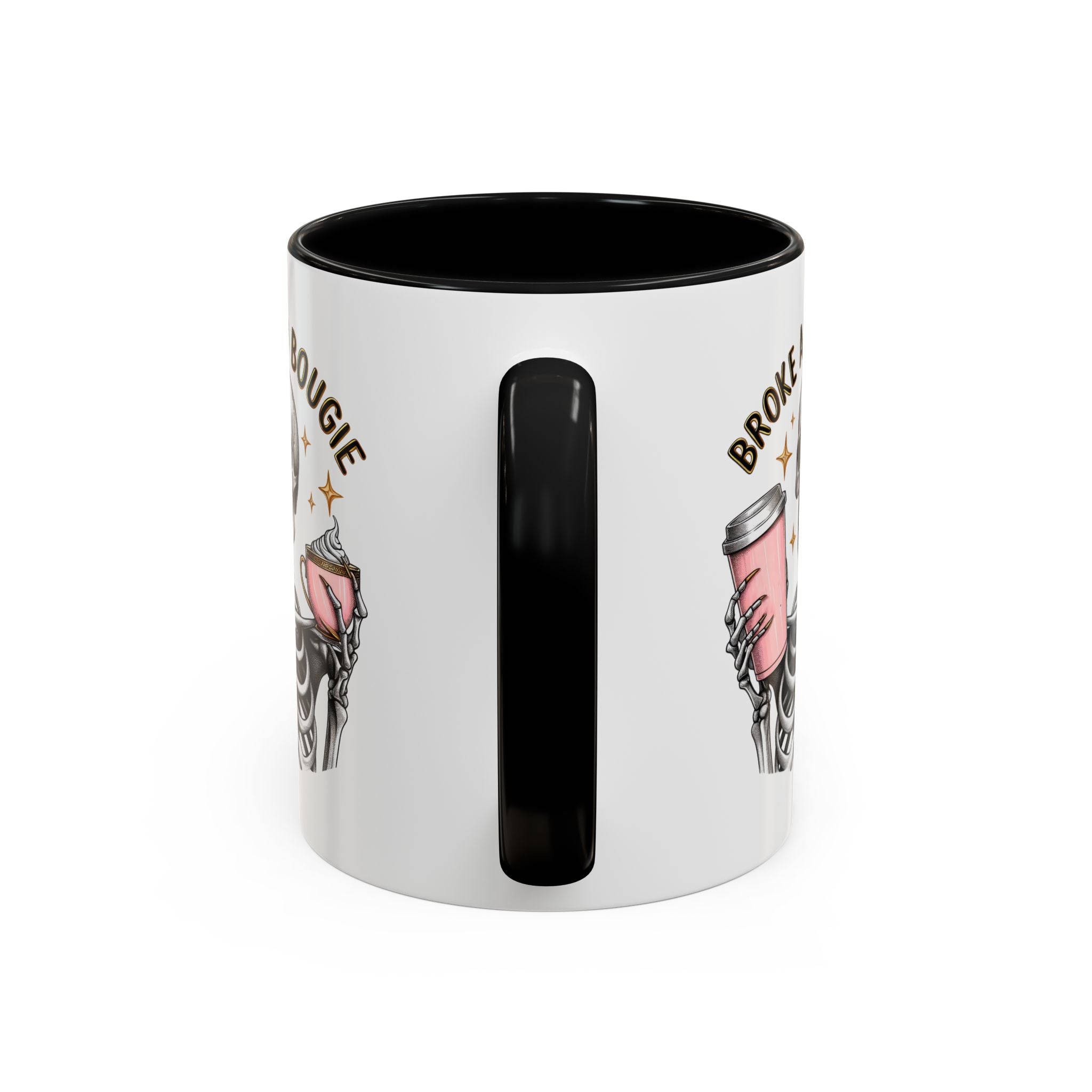 Broke and Bougie Coffee Mug, Skeleton Mug, Halloween Mug, Unique Gift for Coffee Lovers, Spooky Decor