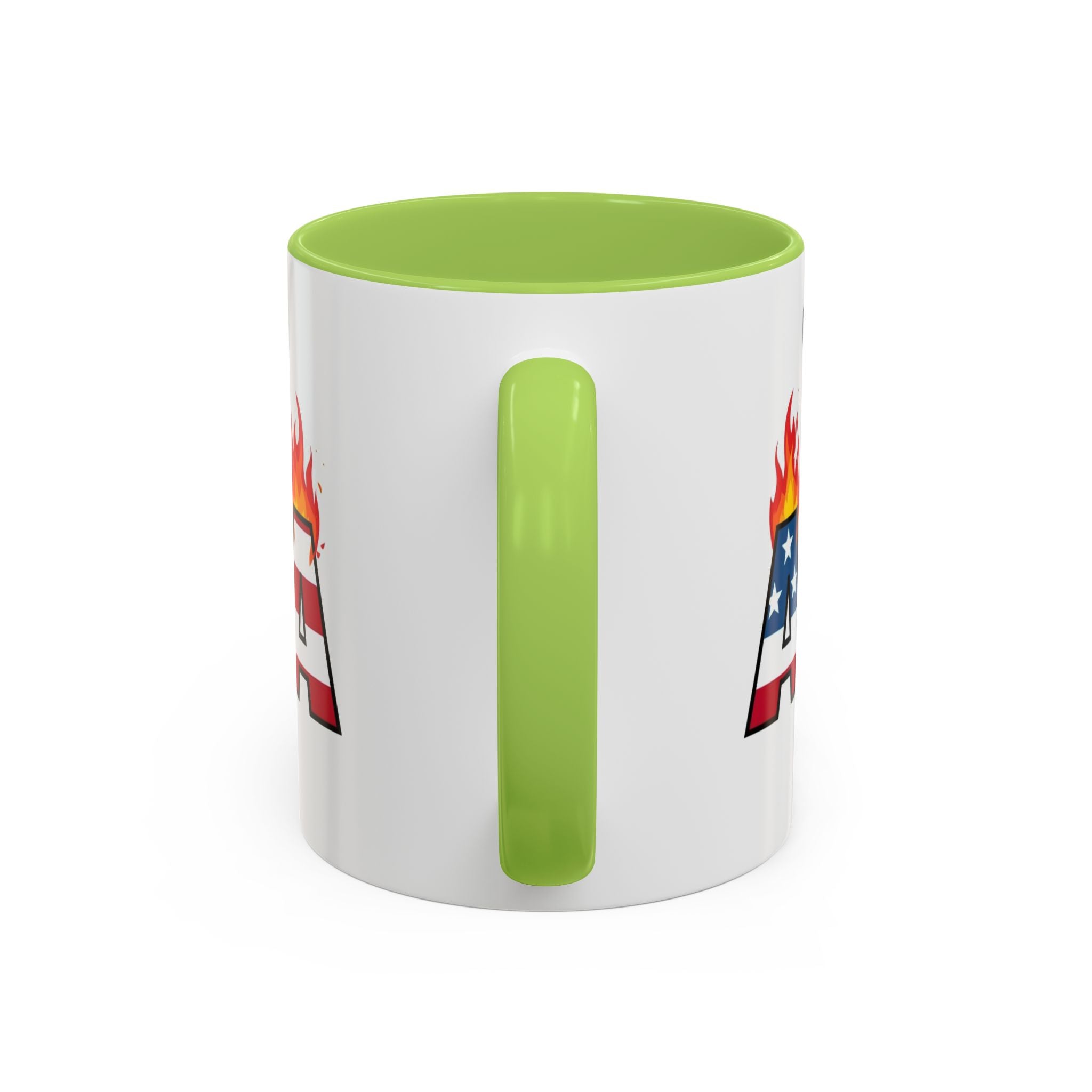 america in flames I'm fine everything is fine  Coffee Mug with American Flag