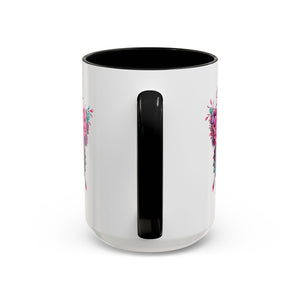 Stronger Than The Storm Accent Coffee Mug - Inspirational Butterfly Design