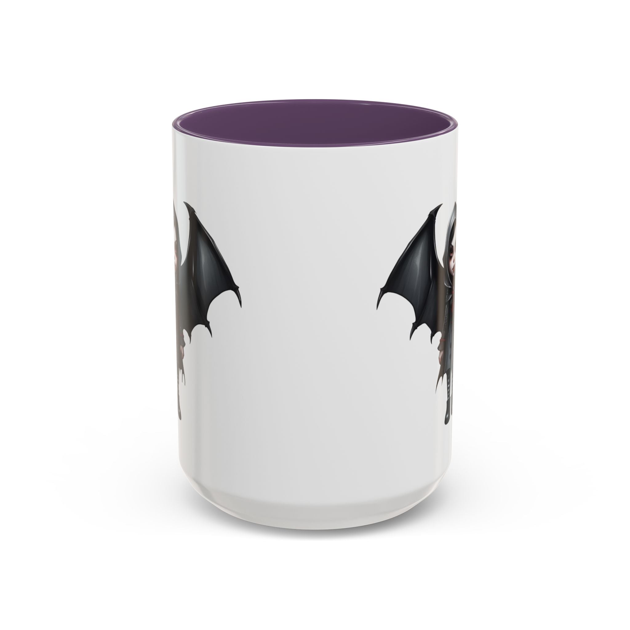 gothic vampire girl with wings horror art Accent Coffee Mug (11, 15oz) vamp14