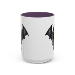 gothic vampire girl with wings horror art Accent Coffee Mug (11, 15oz) vamp14