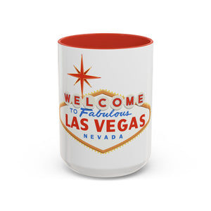 Las vegas sign Accent Coffee Mug (11, 15oz) by the x m world