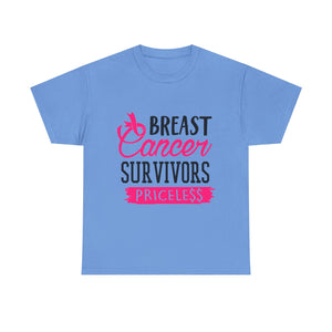 Breast Cancer Survivor Tee, Inspirational Shirt, Unisex Heavy Cotton Tee, Support Breast Cancer Awareness, Gift for Survivors