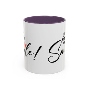 Inspirational Accent Coffee Mug - "You Make Me Smile!" - Perfect Gift for Friends & Family