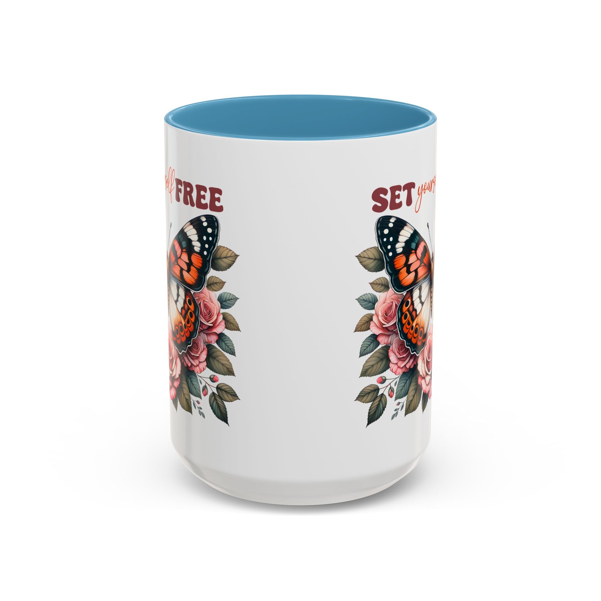 Butterfly Inspiring Coffee Mug - Set Yourself Free positive vibe mental health freedom