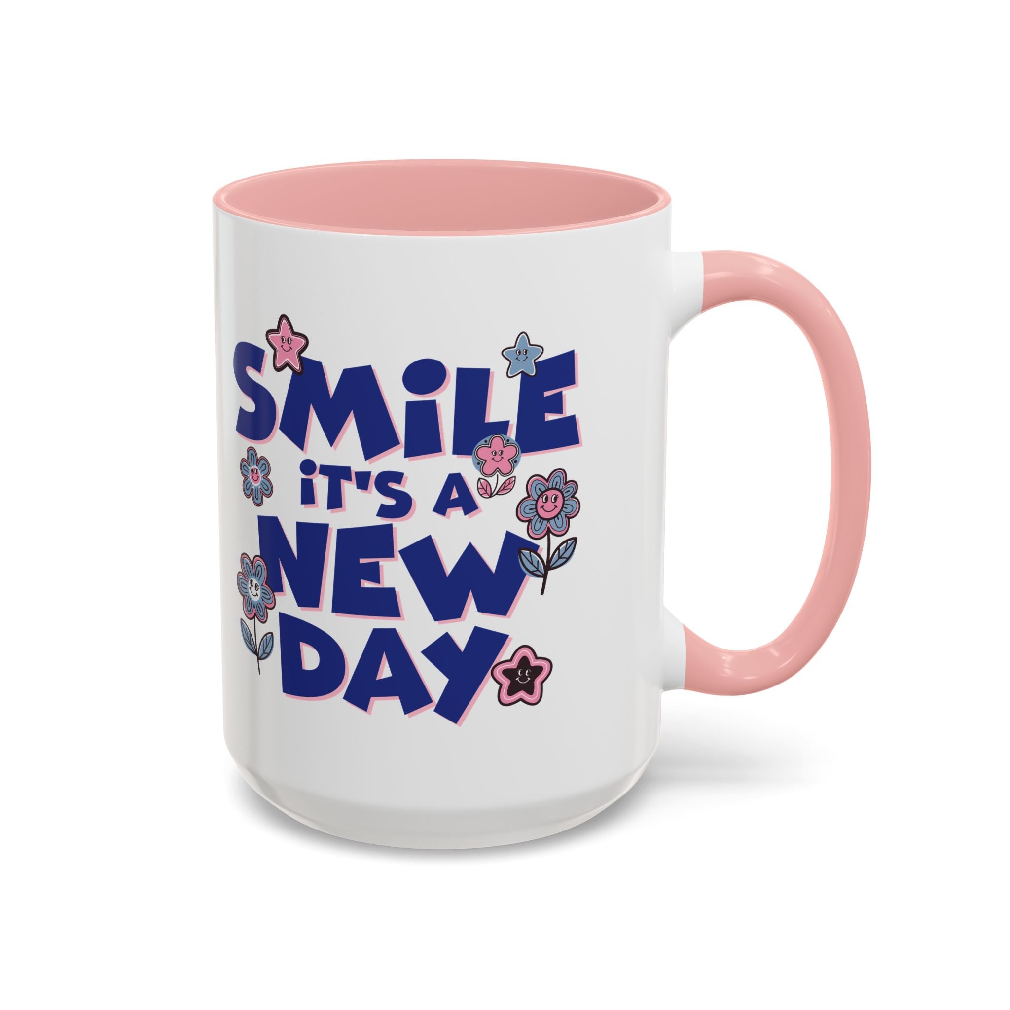 Inspirational Flower Design Coffee Mug - "Smile It's a New Day" - Perfect Gift for Coffee Lovers