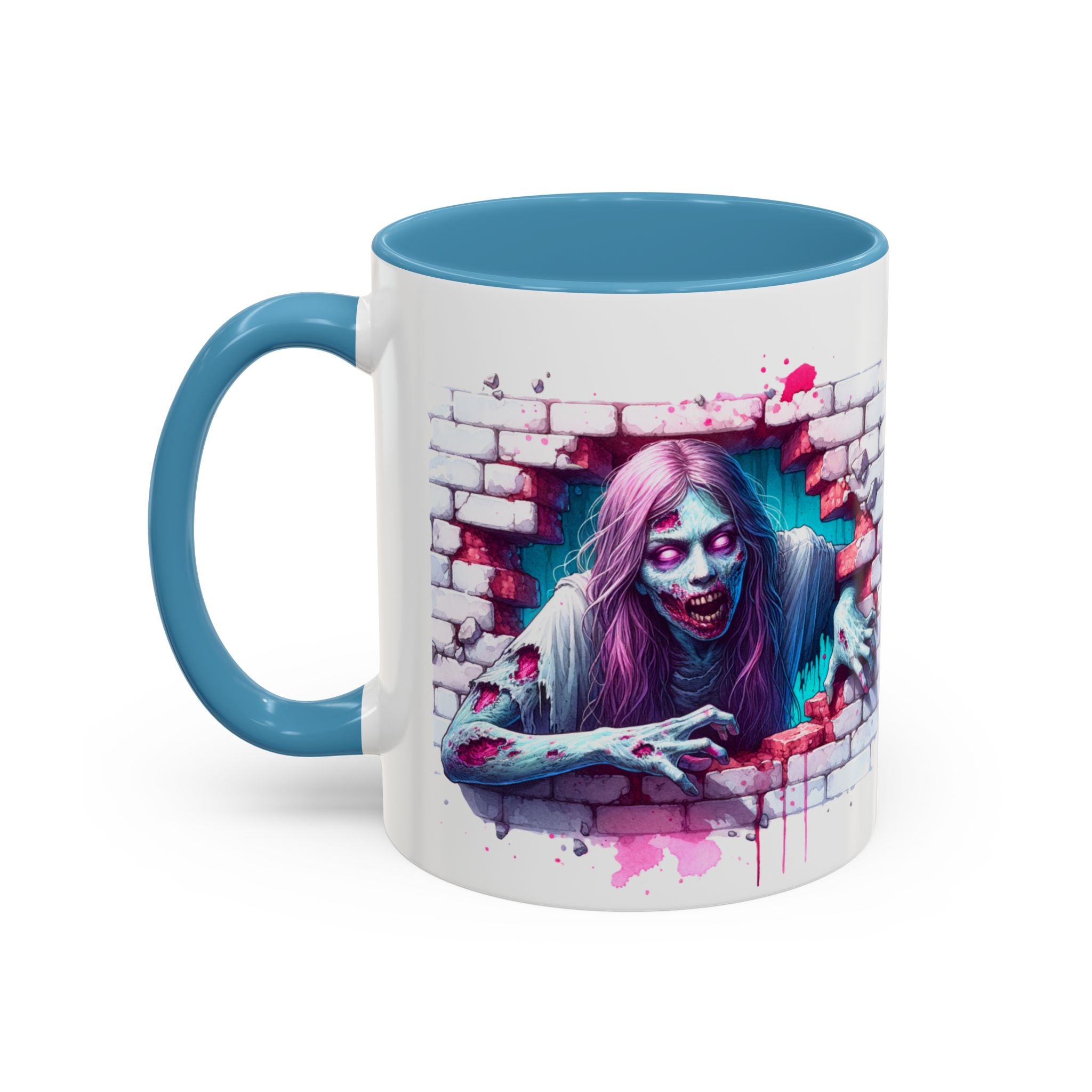 Spooky Zombie Accent Coffee Mug | Halloween Gift, Horror Decor, Unique Coffee Cup, Gothic Style, Zombie Art