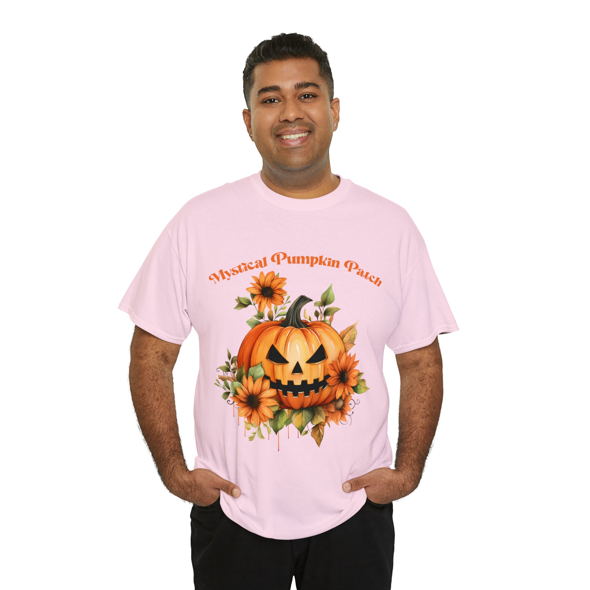 Halloween unisex t shirt mystical pumkin patch fall fun stocking stuffer Unisex Heavy Cotton Tee