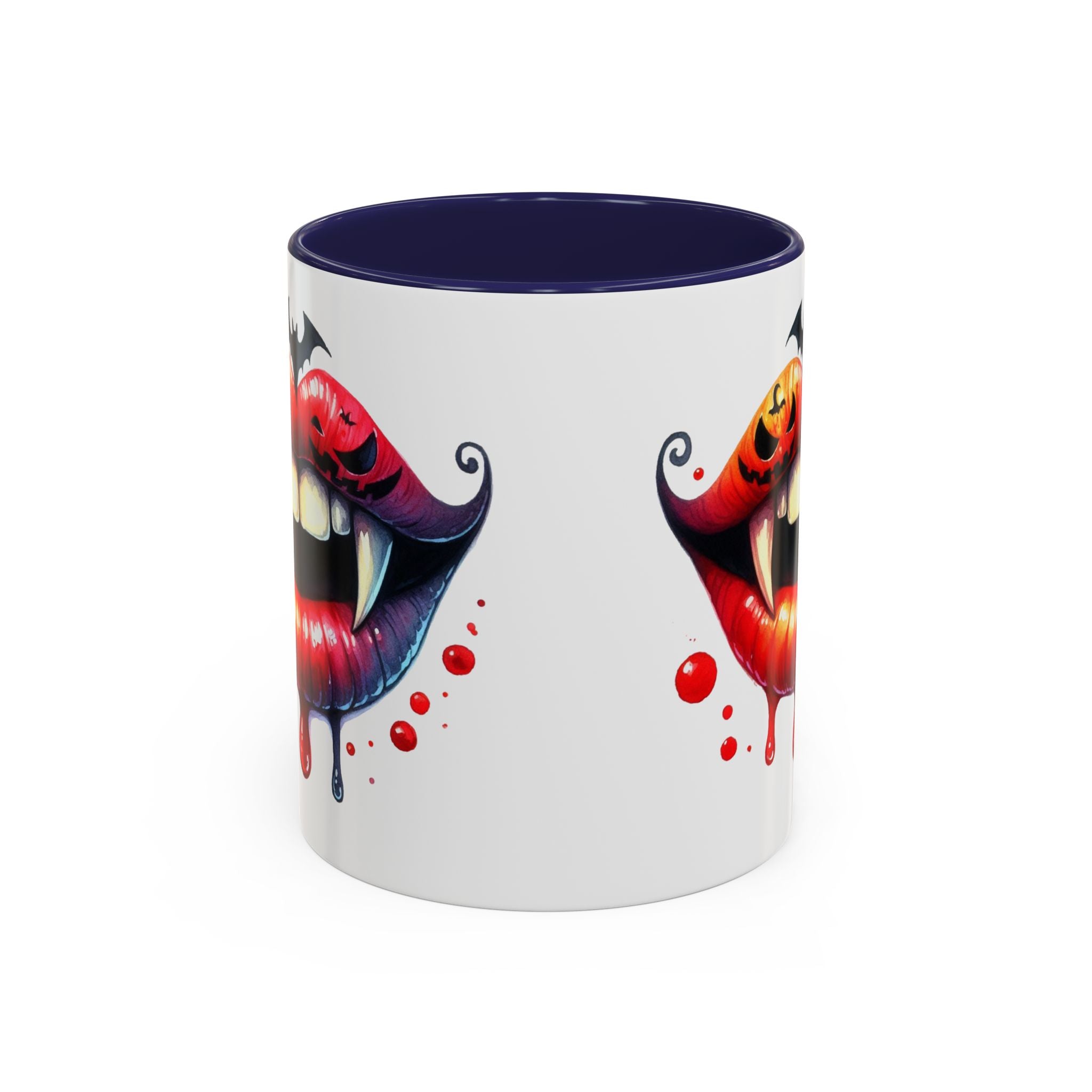 Halloween Vampire Coffee Mug, Spooky Drinkware, Goth Kitchen Decor, Pumpkin Mug, Horror Lover Gift