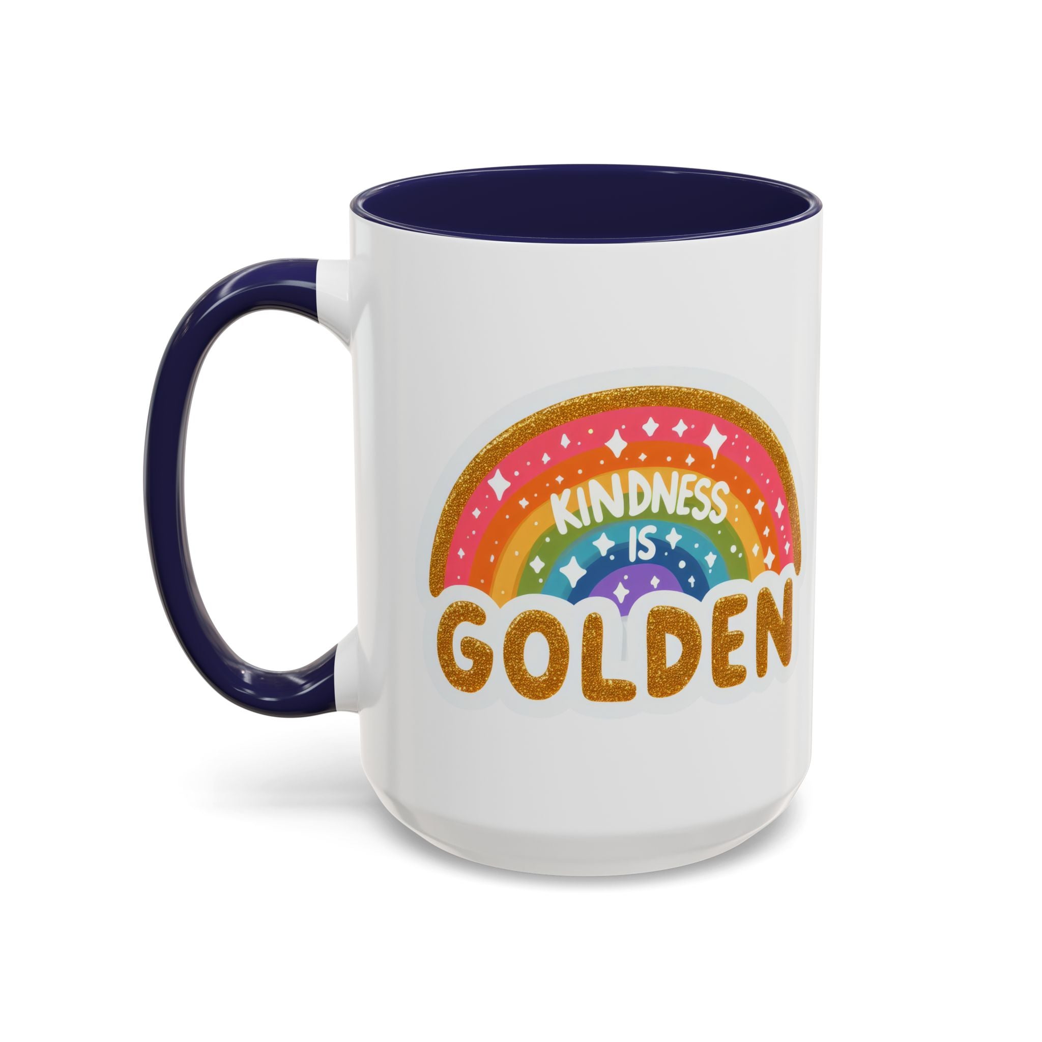 Kindness Is Golden Rainbow Accent Coffee Mug (11/15oz)