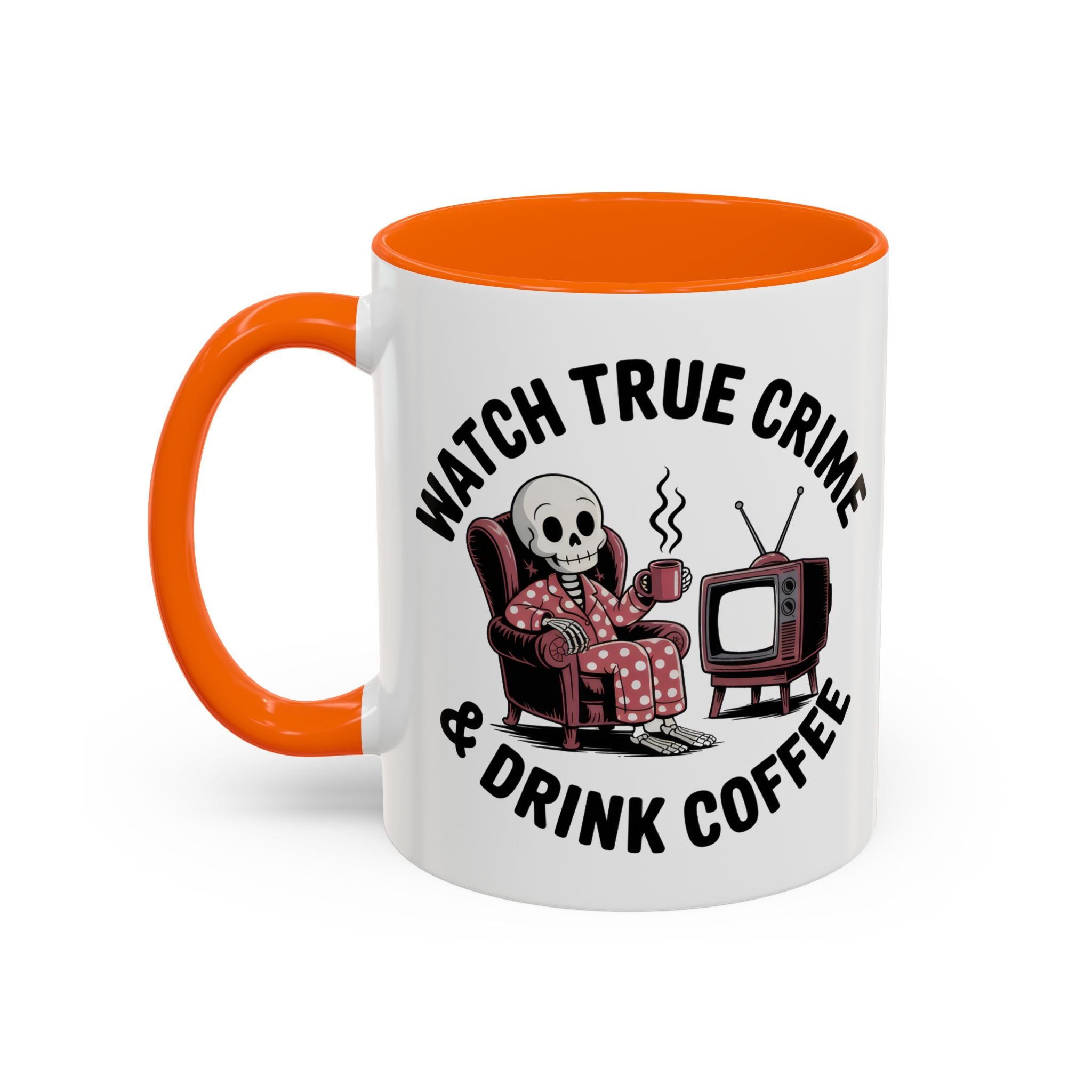 watch True Crime drink coffee  Coffee Mug hobby fun