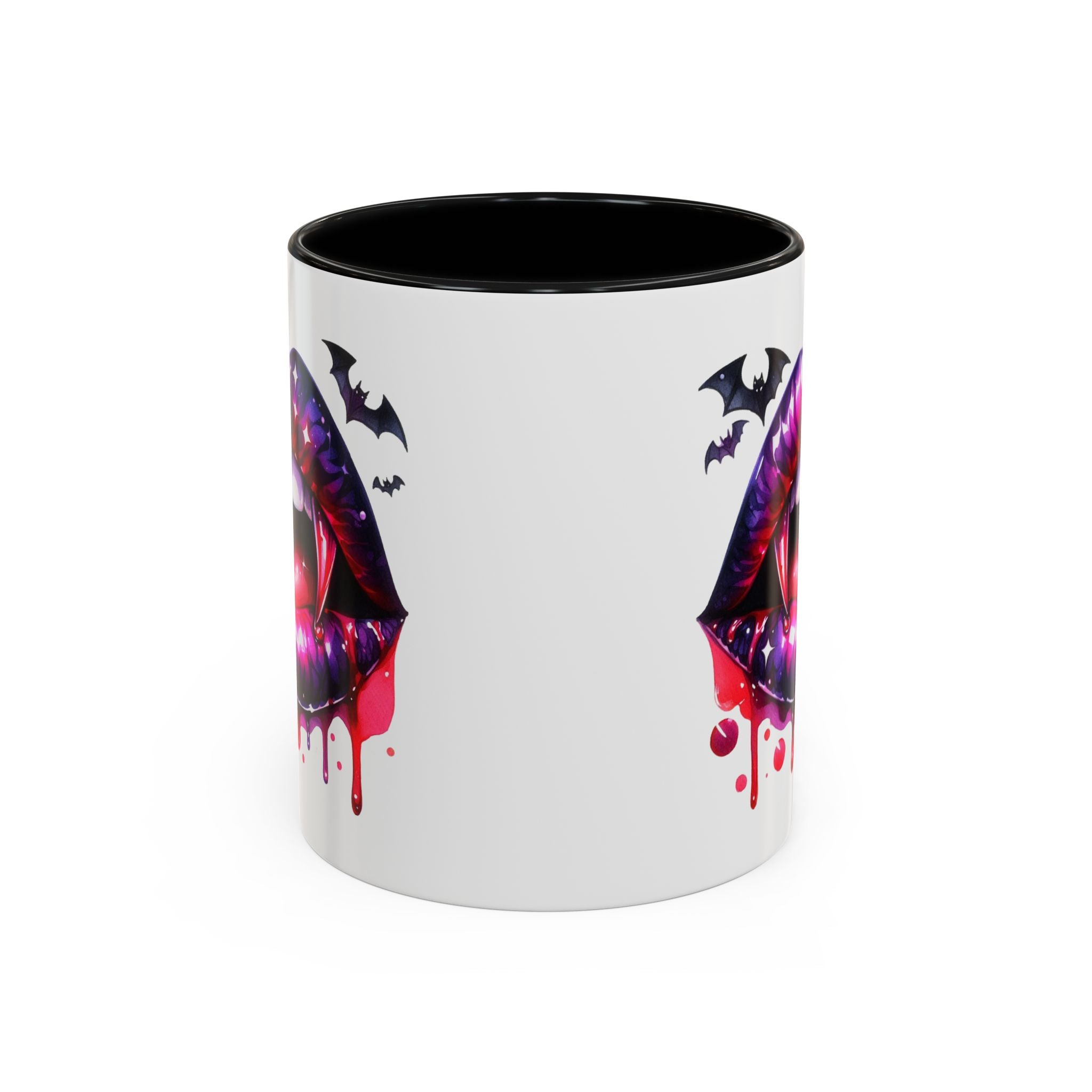 Gothic Vampire Coffee Mug, Halloween Mug, Dark Aesthetic, bats, Spooky Home Decor, Unique Coffee Cup