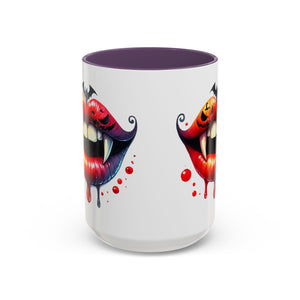 Halloween Vampire Coffee Mug, Spooky Drinkware, Goth Kitchen Decor, Pumpkin Mug, Horror Lover Gift
