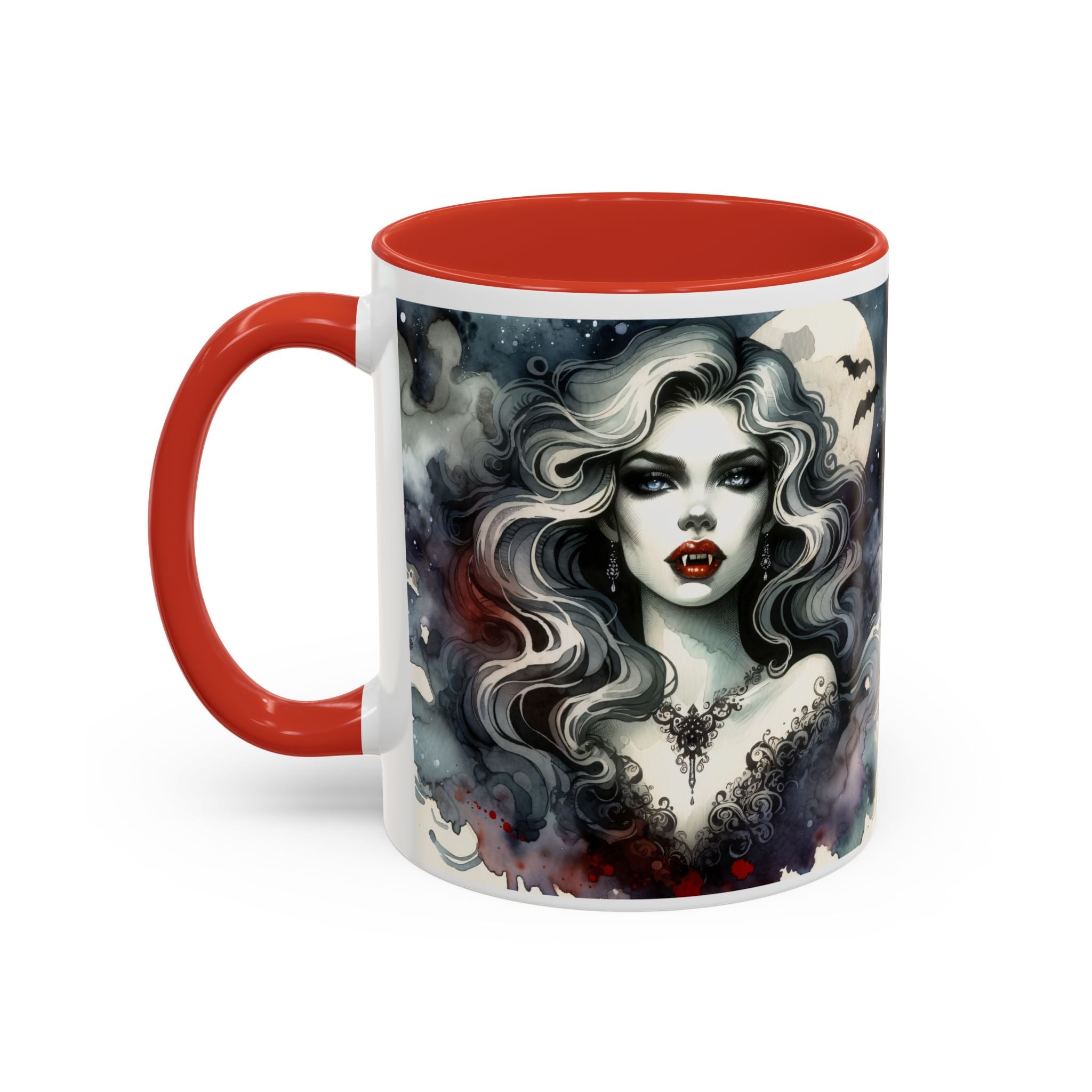 Gothic vampire Elegance Coffee Mug,  Halloween Decor, Dark Art Mug, Spooky Homeware