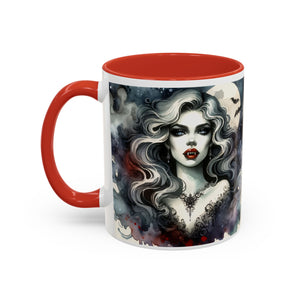 Gothic vampire Elegance Coffee Mug,  Halloween Decor, Dark Art Mug, Spooky Homeware