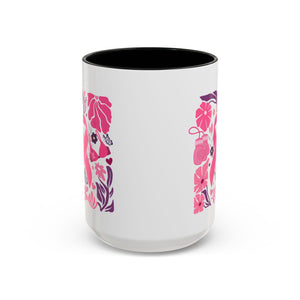 Pink Floral Awareness Coffee Mug, Breast Cancer Awareness Mug, Gift for Her, Supportive Drinkware, Motivational Mug