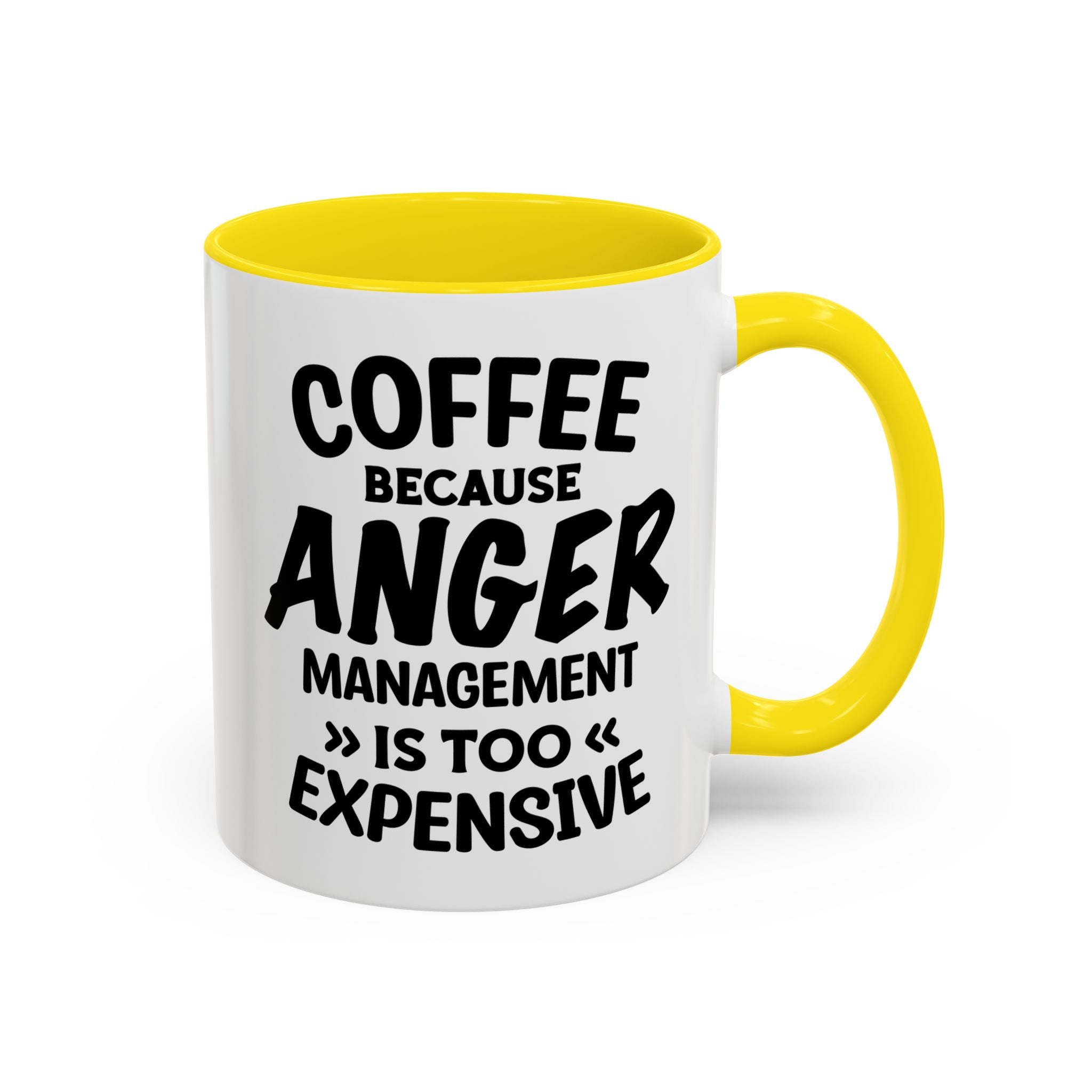 Funny Anger Management Coffee Mug, Gift for Coffee Lovers, Stress Relief, Black Accent, Humorous Cup for Friends, Office Humor, Funny Gifts