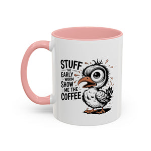 Quirky Coffee Mug with Owl Design | Gift for Coffee Lovers, Unique Office Mug, Fun Morning Coffee Cup, Bird-Themed Mug, Early Bird Gift