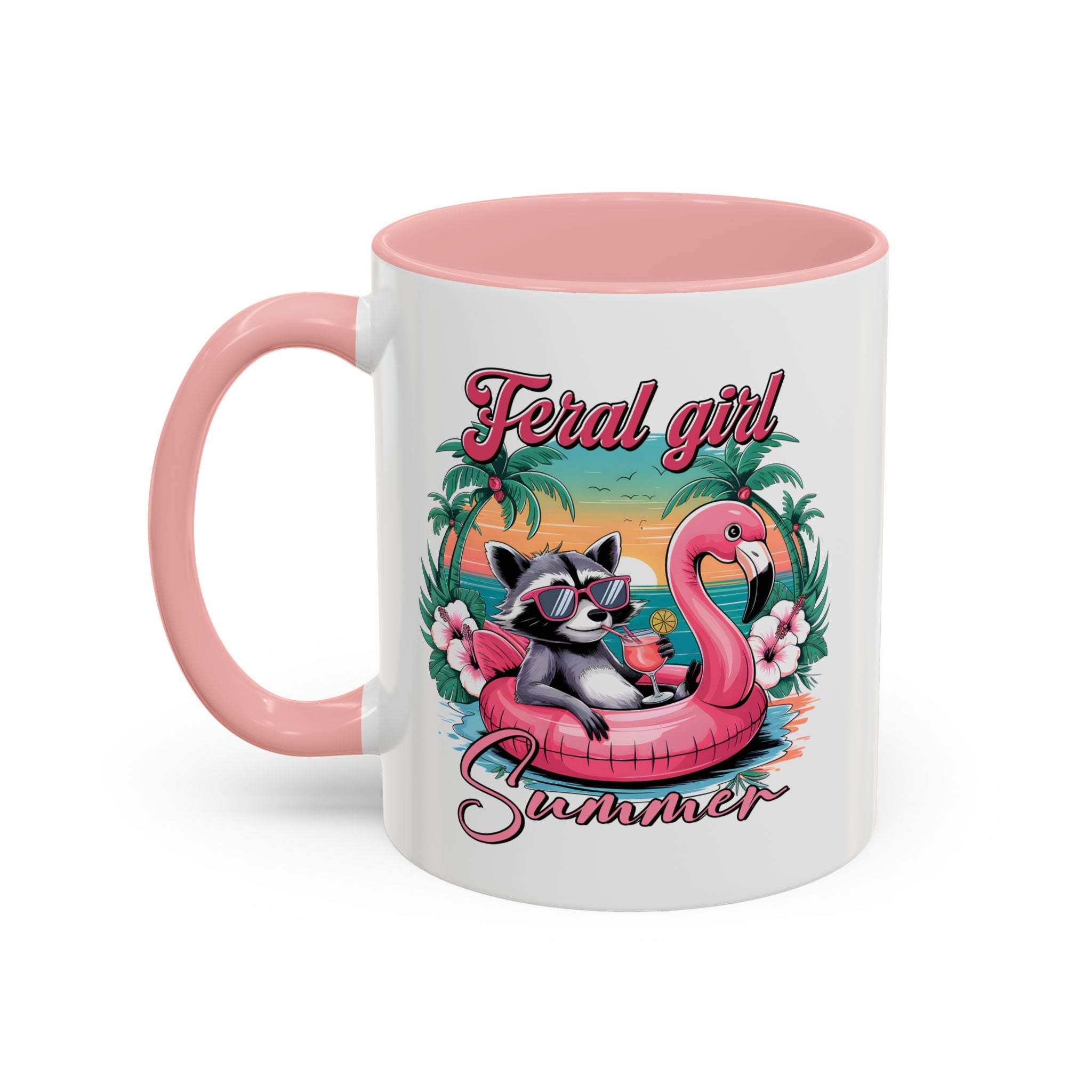 Feral Girl Summer Coffee Mug - Accent Design for Animal Lovers