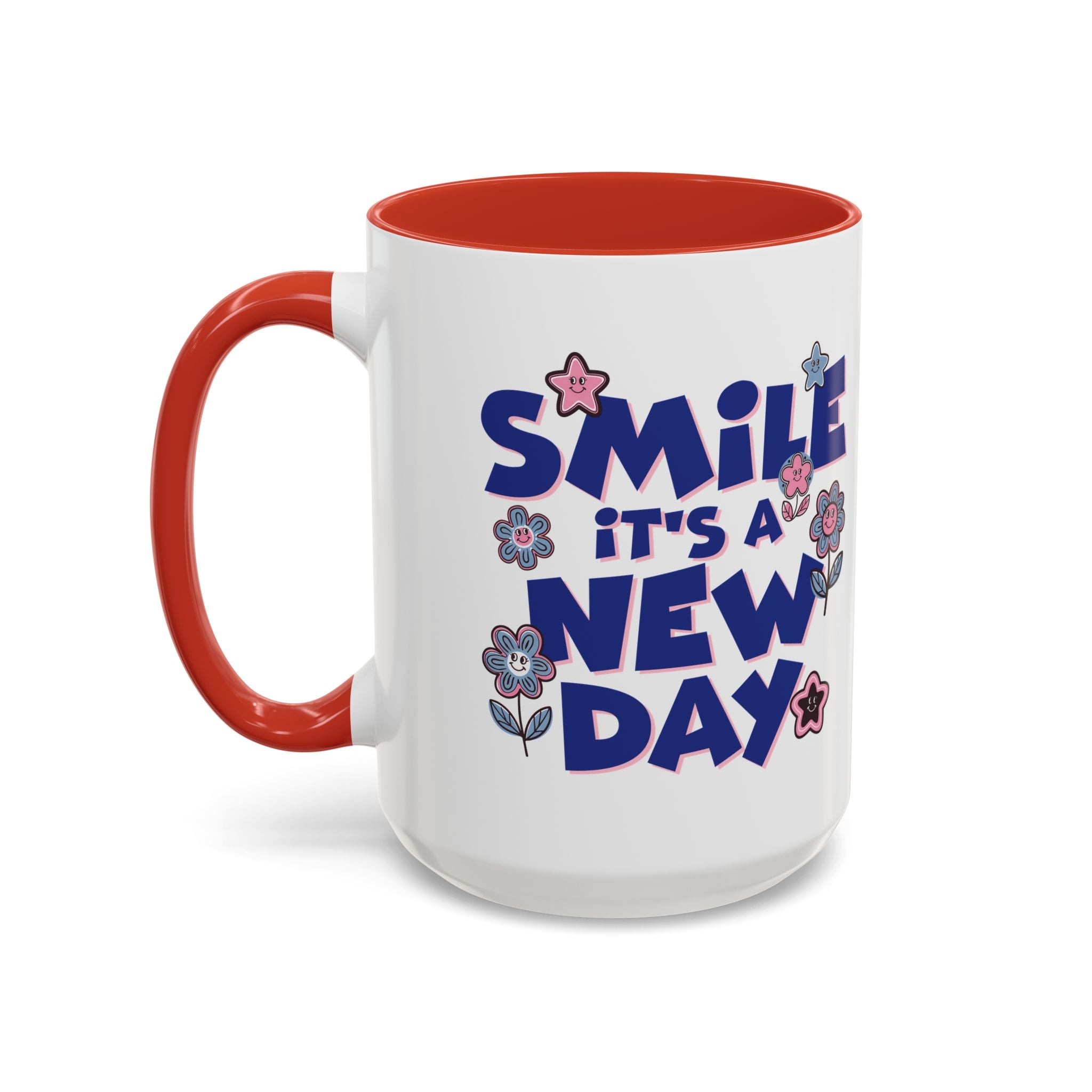 Inspirational Flower Design Coffee Mug - "Smile It's a New Day" - Perfect Gift for Coffee Lovers