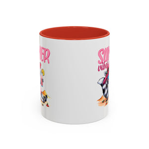 Summer Vibes Accent Coffee Mug - Fun & Colorful Design for Relaxing Moments