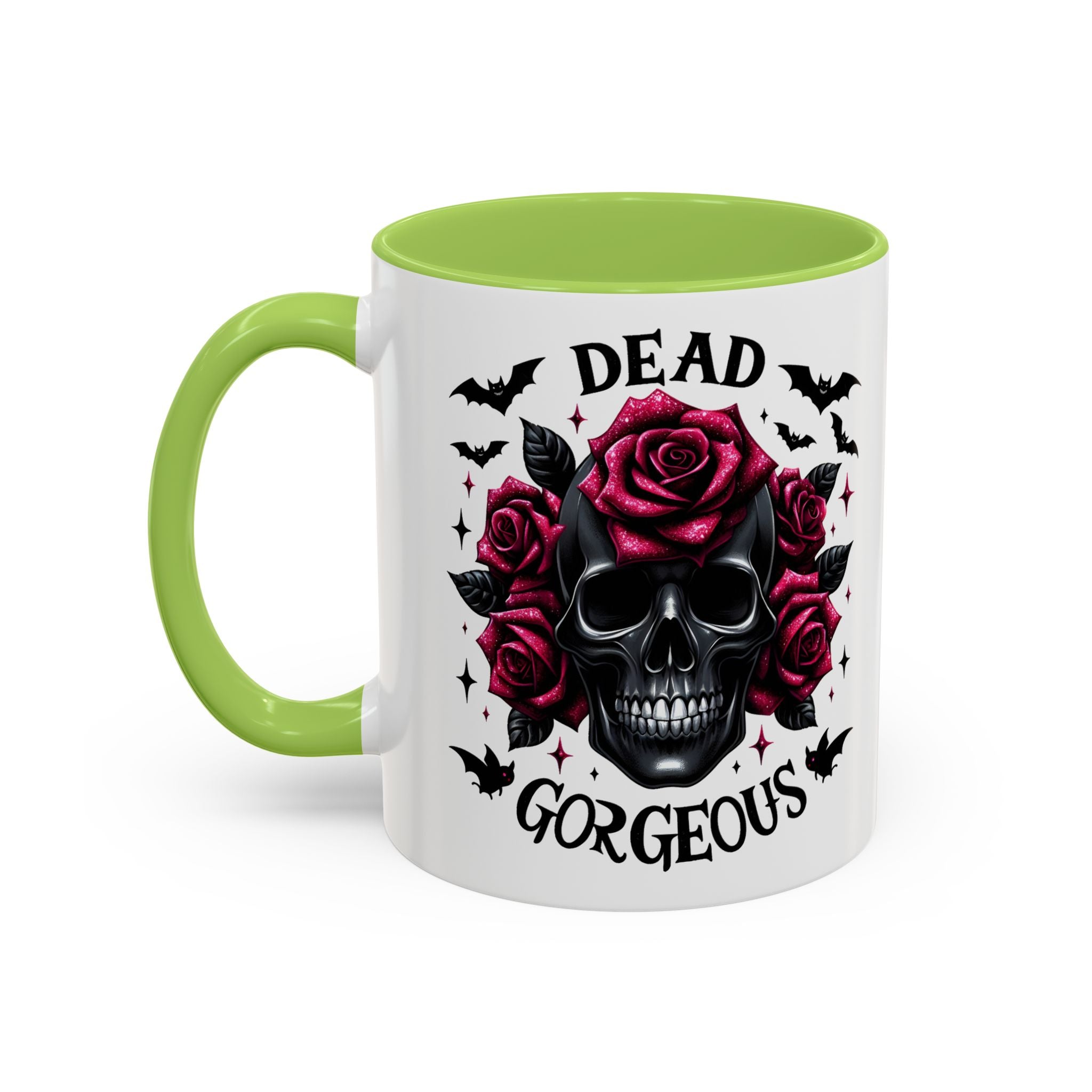 Gothic Skull Coffee Mug - Dead Gorgeous Design halloween horror art goth