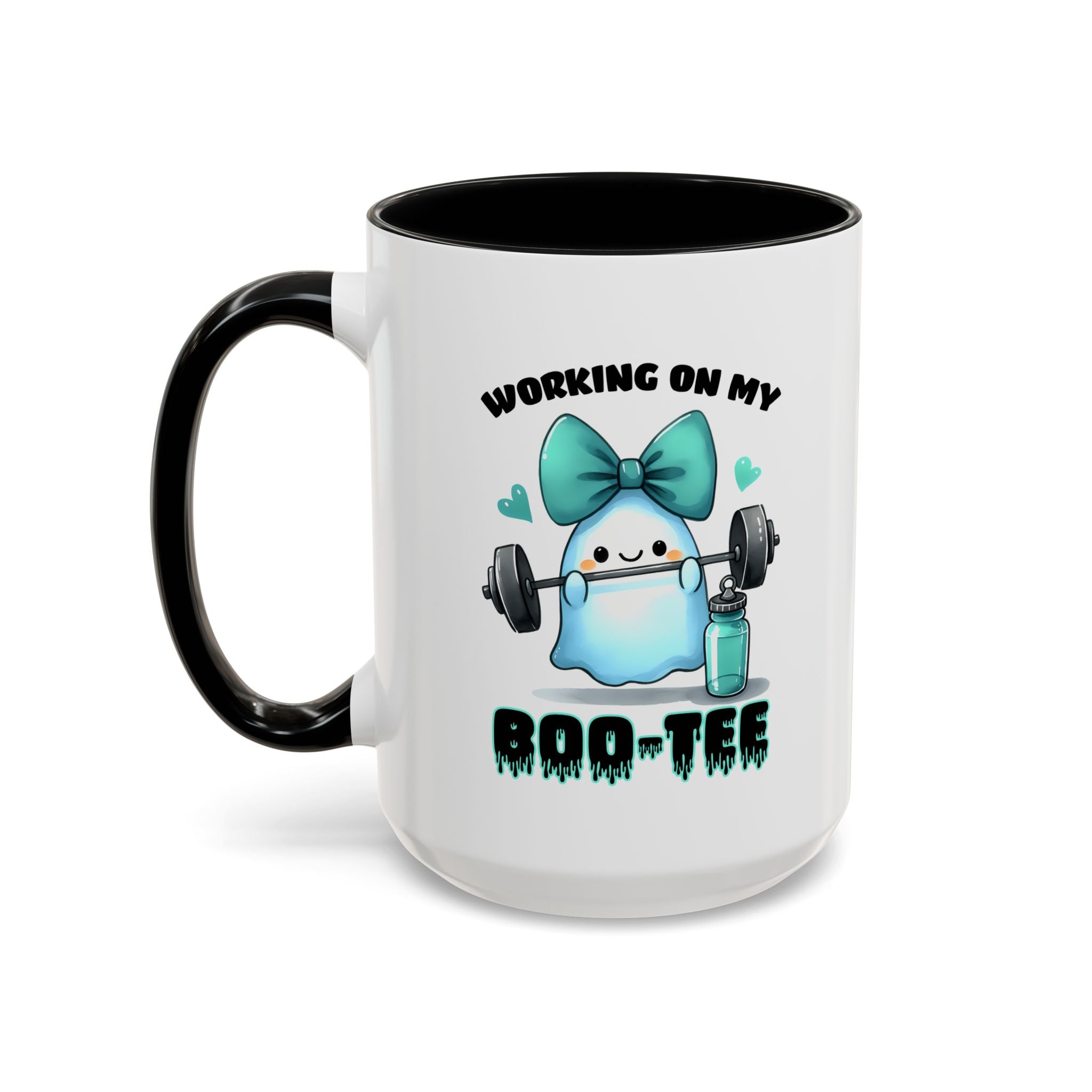 Fitness Motivation Coffee Mug, Workout Gift, Gym Decor, Boo-Tee Lover's Cup, Cute Ghost Mug