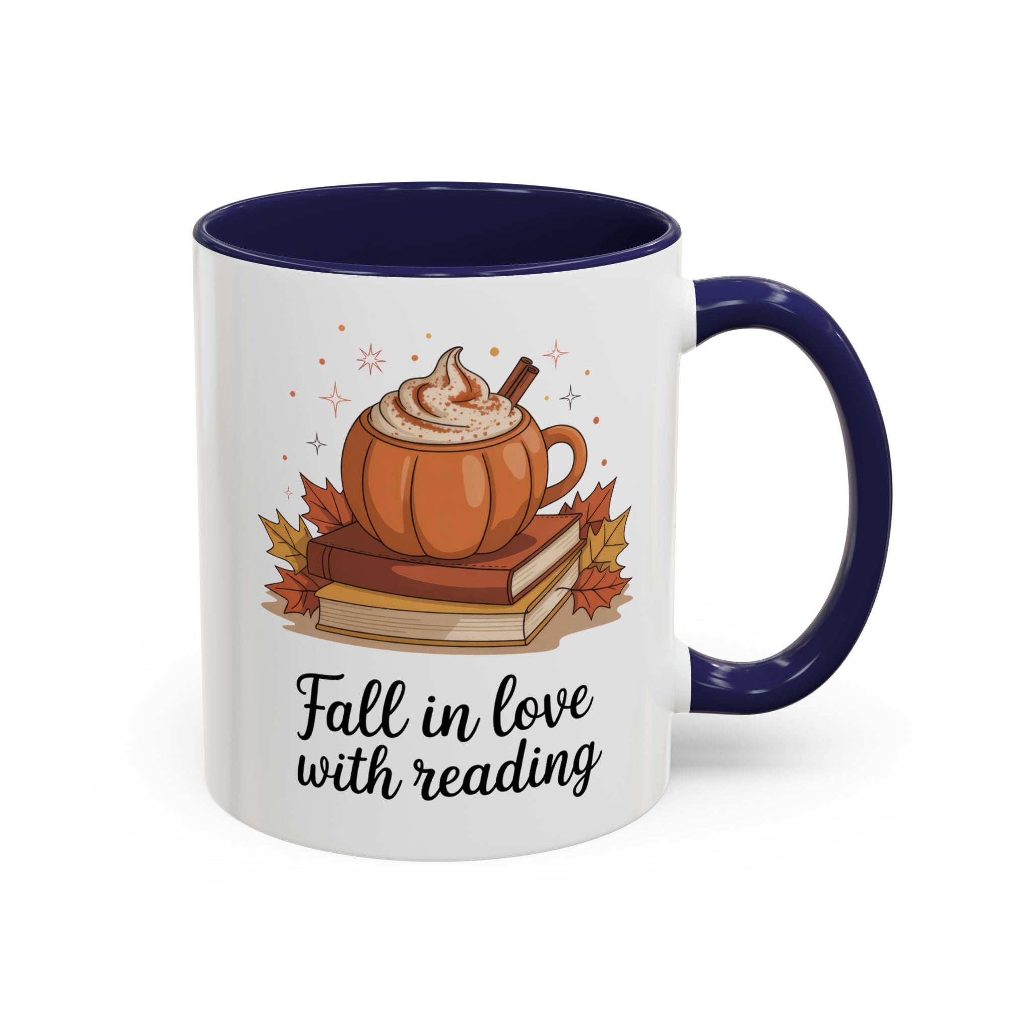 Fall-Themed Coffee Mug for Book Lovers