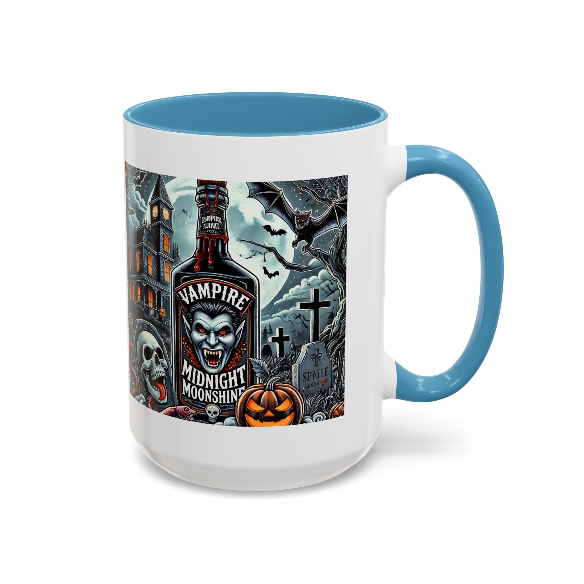 Gothic vampire Halloween Coffee Mug, Spooky Decor, Skull Design, Gift for Horror Lovers,  Party Essential, Unique Drinkware