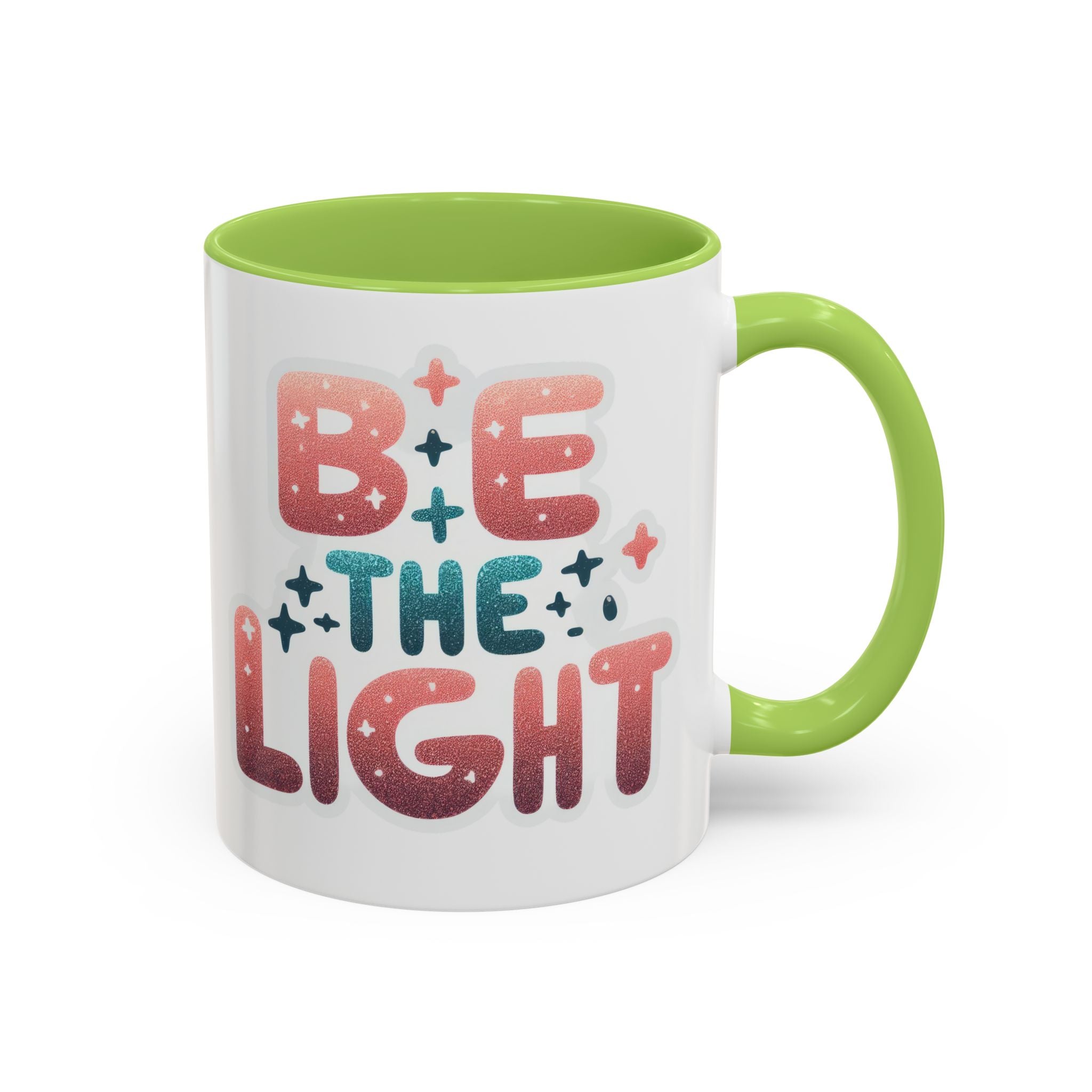 Be the Light Accent Coffee Mug — Inspirational Positive Message Ceramic Mug