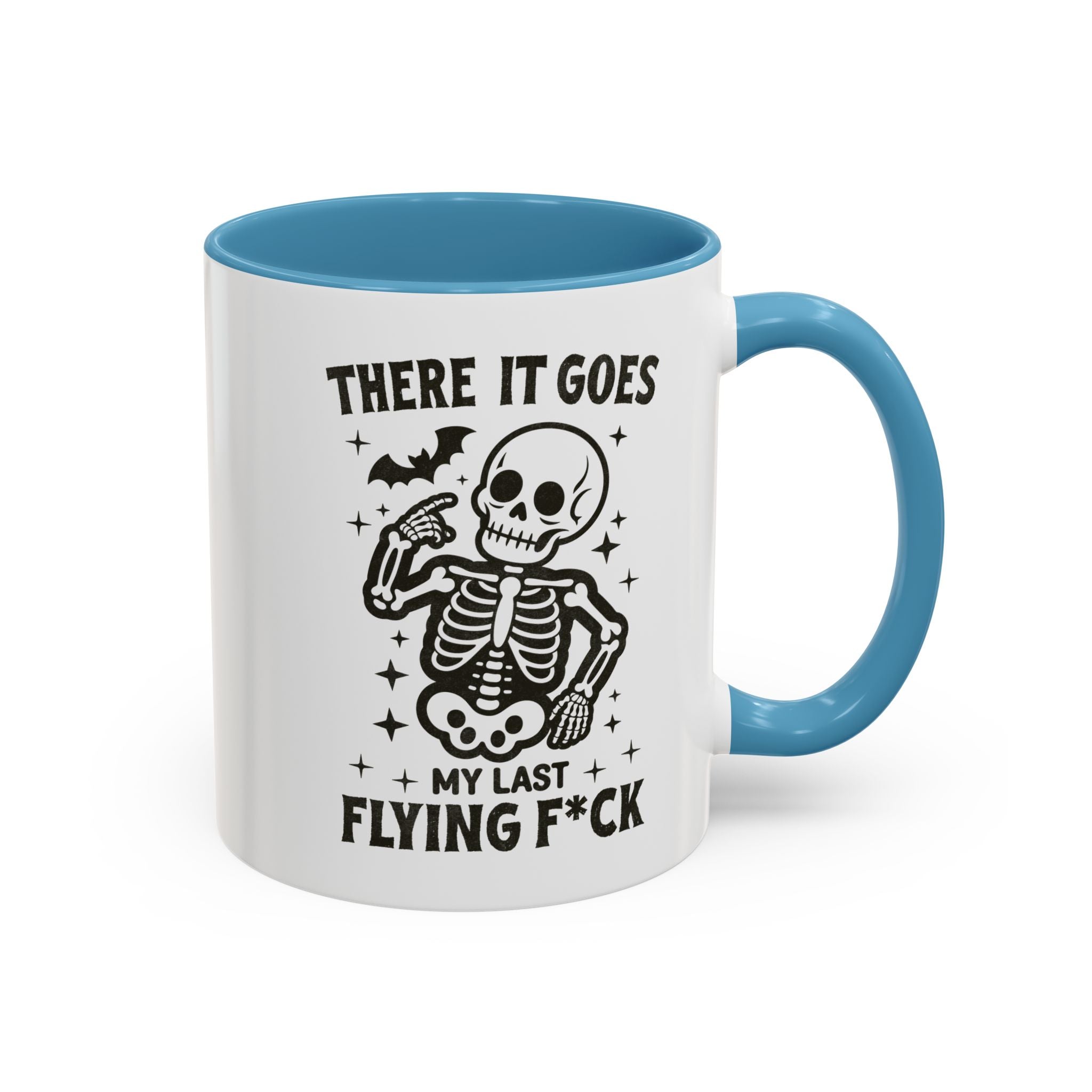 There It Goes Skeleton Coffee Mug – 'My Last Flying F*ck' Funny Gothic Accent Mug (11/15oz)