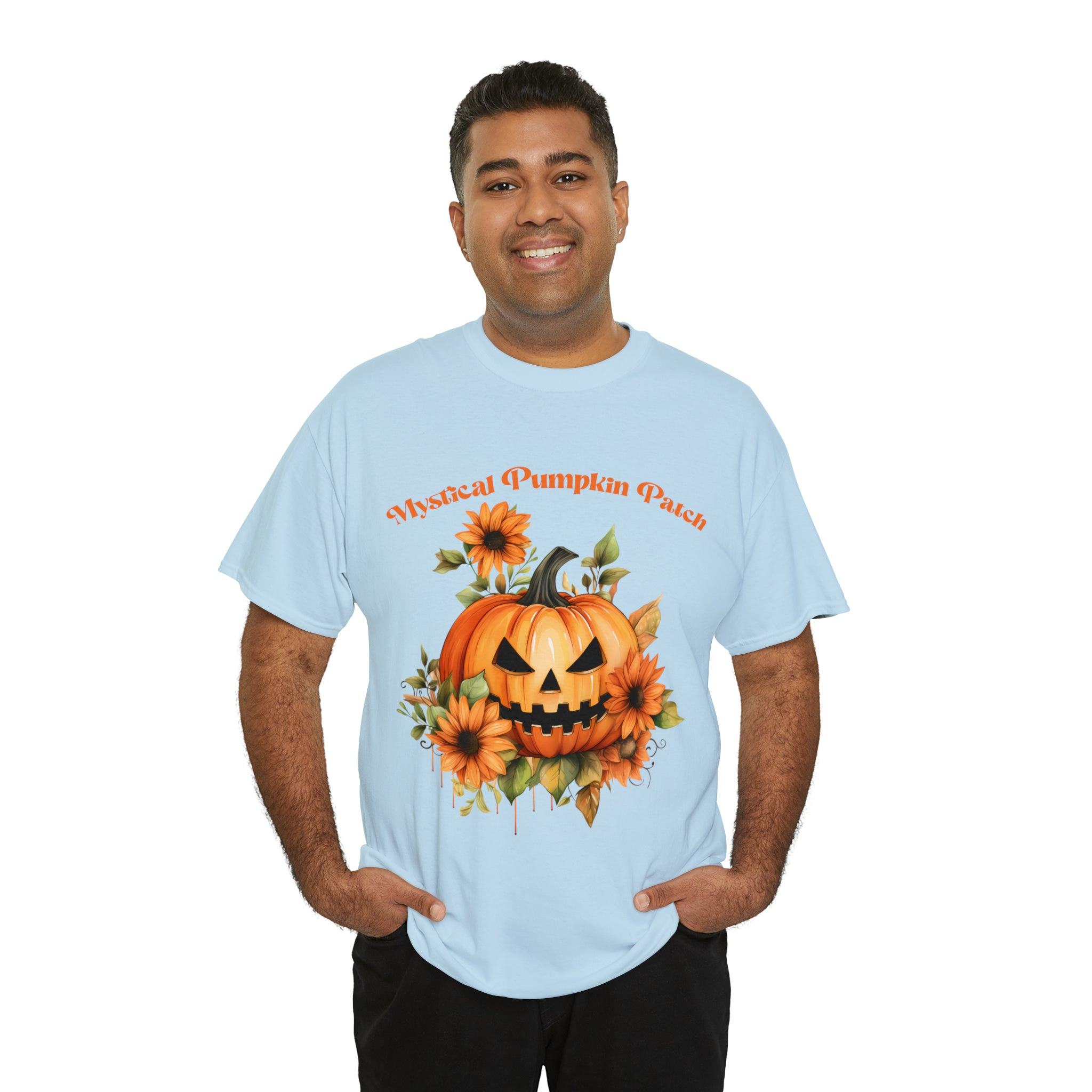 Halloween unisex t shirt mystical pumkin patch fall fun stocking stuffer Unisex Heavy Cotton Tee